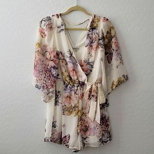 Perfect for Brunch, Cream floral romper.